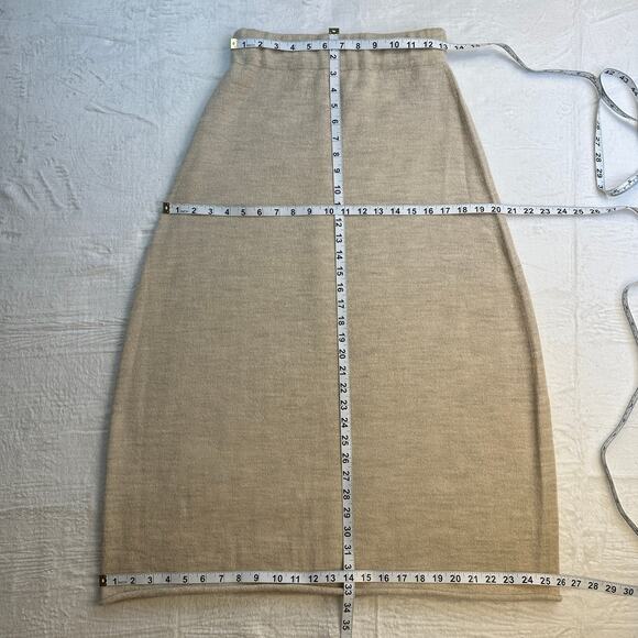 Lauren Manoogian Sleeveless Base Shell Midi Skirt Set Ecru Slub 1 / Small Alpaca - Picture 6 of 16